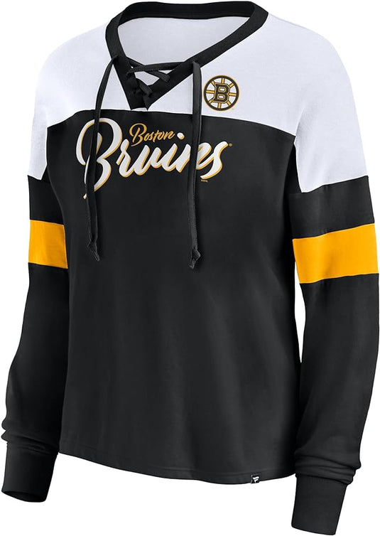 Ladies' Boston Bruins NHL Take The Shot Long Sleeve