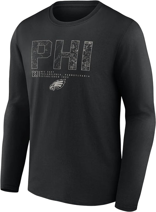 T-shirt à manches longues NFL Shadow Tri-Code des Eagles de Philadelphie