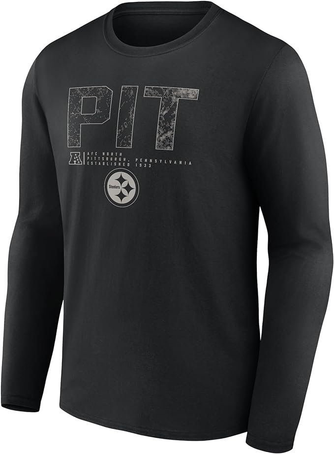 Load image into Gallery viewer, Pittsburgh Steelers NFL Shadow Tri-Code Long Sleeve T-Shirt
