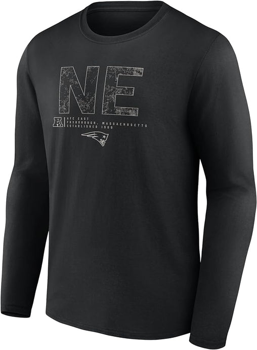 T-shirt à manches longues NFL Shadow Tri-Code des Patriots de la Nouvelle-Angleterre