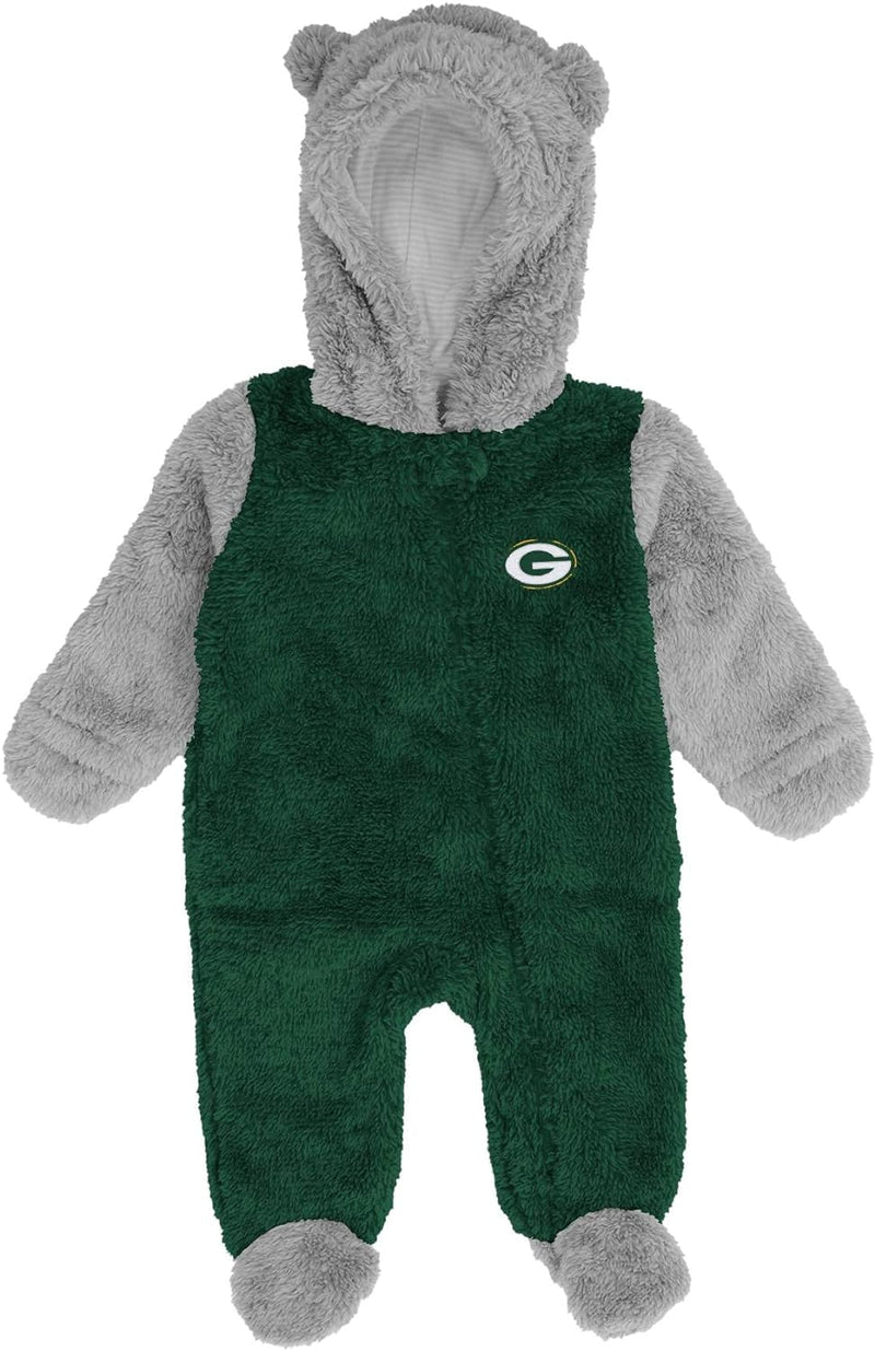 Load image into Gallery viewer, Green Bay Packers NFL Infant Game Nap Teddy Fleece Bunting Sleeper
