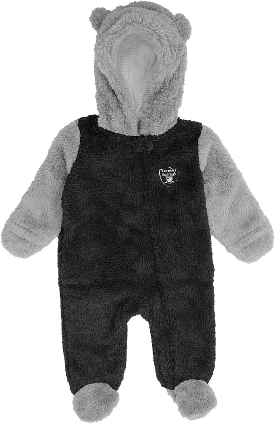 Las Vegas Raiders NFL Infant Game Nap Teddy Fleece Bunting Sleeper