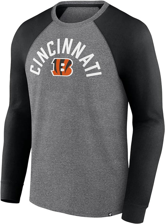 T-shirt raglan torsadé à manches longues NFL Fundamentals des Bengals de Cincinnati