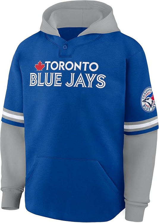Toronto Blue Jays MLB Relaxed Layered Fleece Hoodie