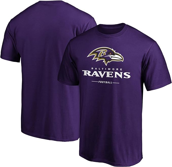 Chargez l&#39;image dans la visionneuse de la galerie, T-shirt avec logo de verrouillage de l&#39;équipe NFL des Ravens de Baltimore

