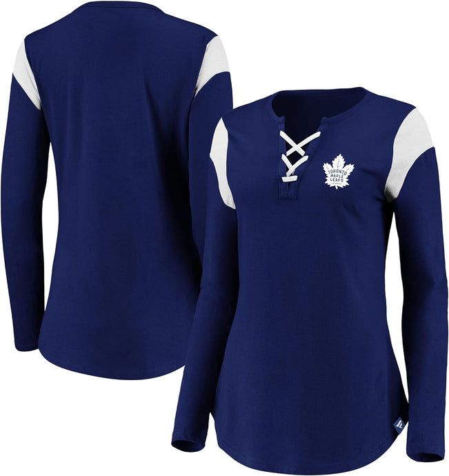 NHL Mens Toronto Maple Leafs Long Sleeve Raglan T-shirt