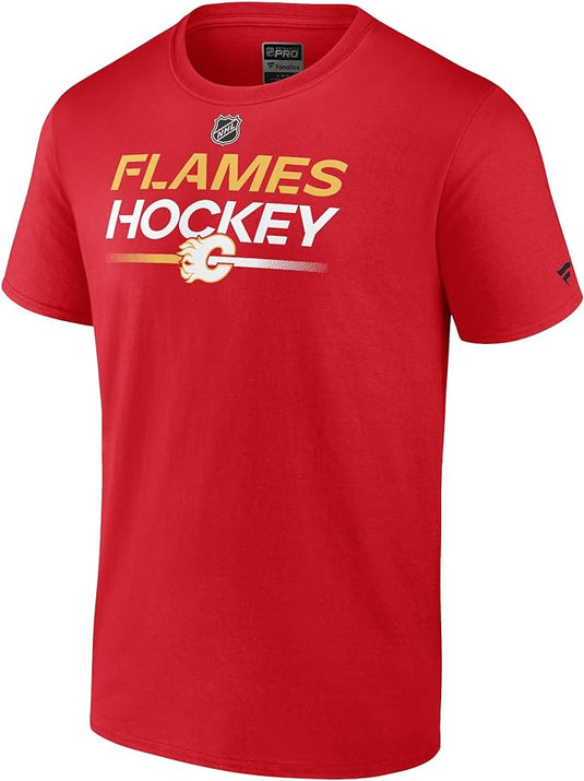 T-shirt de remplacement primaire authentique de la LNH des Flames de Calgary