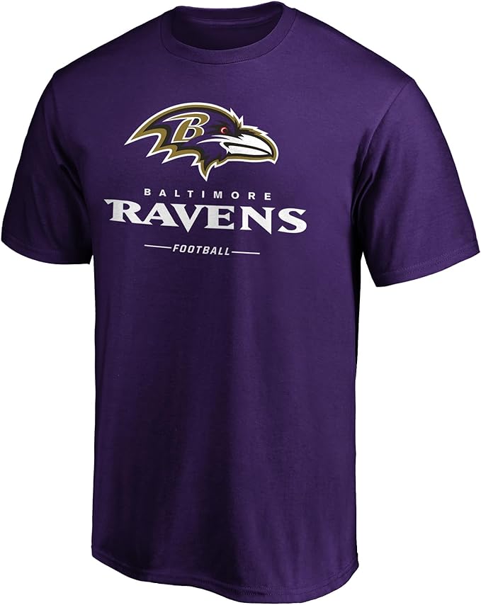 Chargez l&#39;image dans la visionneuse de la galerie, T-shirt avec logo de verrouillage de l&#39;équipe NFL des Ravens de Baltimore
