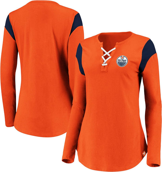 Ladies' Edmonton Oilers NHL Break The Game Long Sleeve