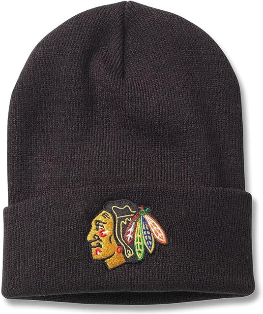Bonnet en tricot à revers basique NHL des Blackhawks de Chicago