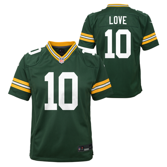 Youth Jordan Love Green Bay Packers NFL Nike Game Team Jersey