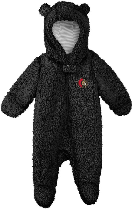 Ottawa Senators NHL Infant Game Nap Teddy Fleece Bunting Sleeper