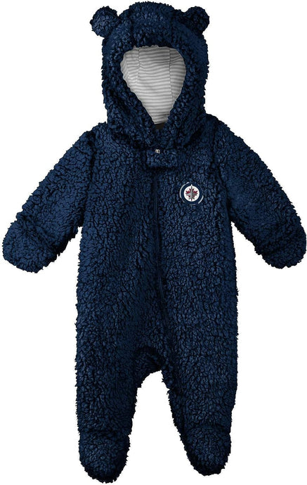 Winnipeg Jets NHL Infant Game Nap Teddy Fleece Bunting Sleeper