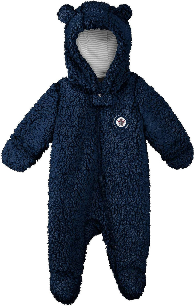 Load image into Gallery viewer, Winnipeg Jets NHL Infant Game Nap Teddy Fleece Bunting Sleeper
