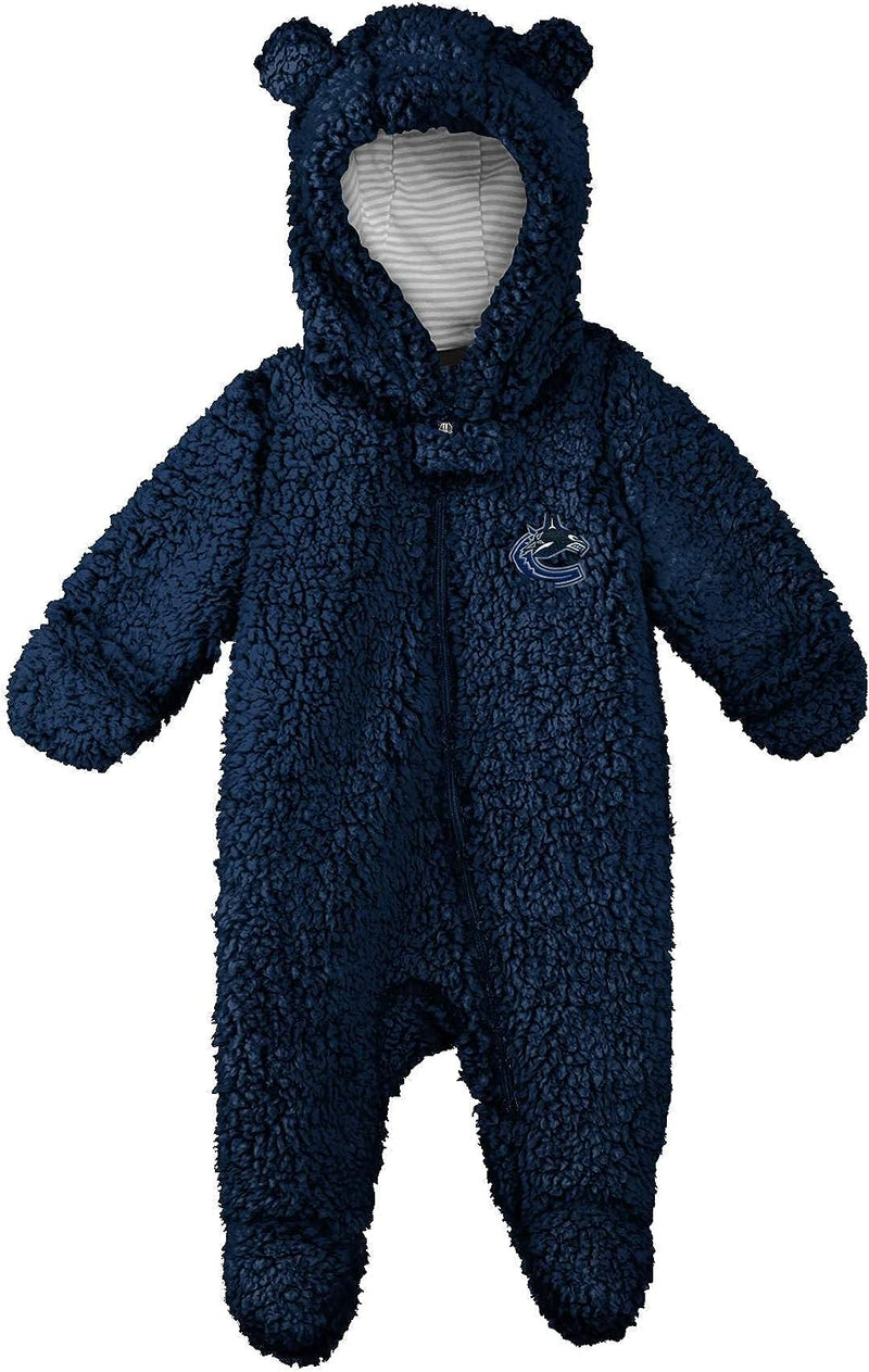Load image into Gallery viewer, Vancouver Canucks NHL Infant Game Nap Teddy Fleece Bunting Sleeper
