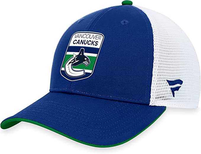 Load image into Gallery viewer, Vancouver Canucks 2023 NHL Draft On Stage Trucker Cap
