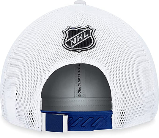 Toronto Maple Leafs 2023 NHL Draft On Stage Trucker Cap