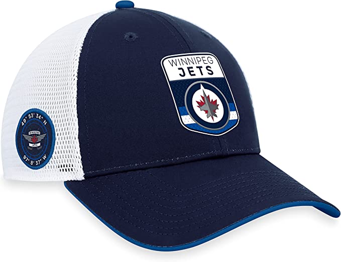 Load image into Gallery viewer, Winnipeg Jets 2023 NHL Draft On Stage Trucker Cap
