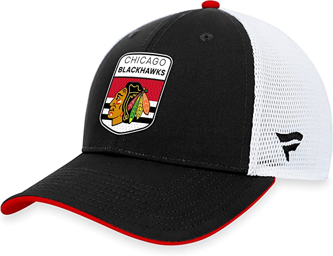 Load image into Gallery viewer, Chicago Blackhawks 2023 NHL Draft On Stage Trucker Cap
