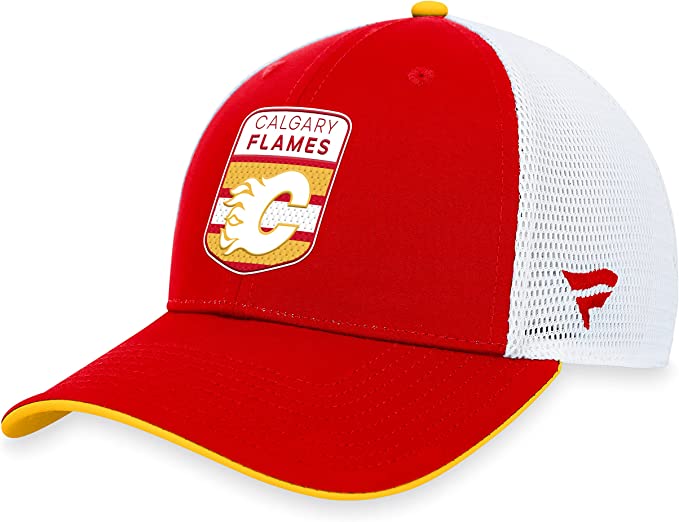 Calgary Flames 2023 NHL Draft On Stage Trucker Cap