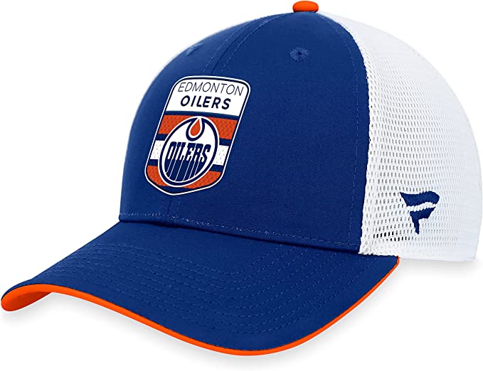Load image into Gallery viewer, Edmonton Oilers 2023 NHL Draft On Stage Trucker Cap

