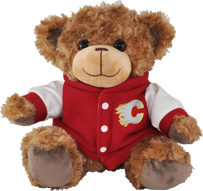 Ours en peluche universitaire de 10 po de la LNH des Flames de Calgary