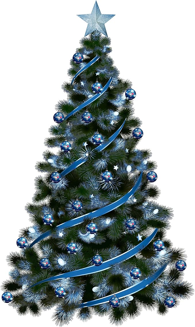 Chargez l'image dans la visionneuse de la galerie, Ornement boule en verre imprimé des Blue Jays de Toronto
