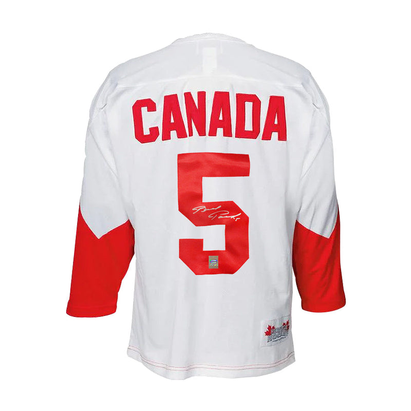 Load image into Gallery viewer, Brad Park Signed Team Canada 1972 Summit Series Away White Jersey
