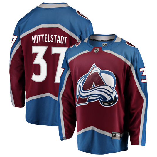 Casey Mittelstadt Colorado Avalanche NHL Fanatics Breakaway Home Jersey