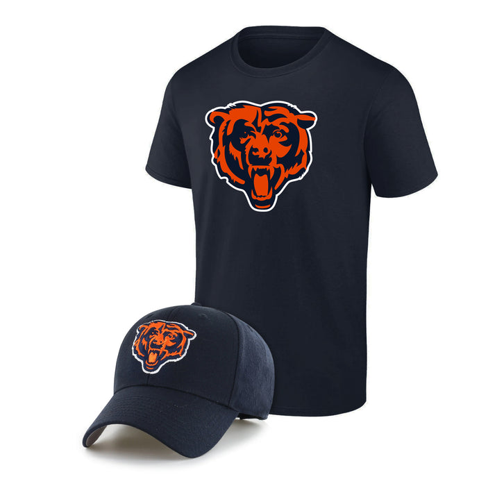 Chicago Bears NFL Fan T-Shirt & Adjustable Hat Combo Pack