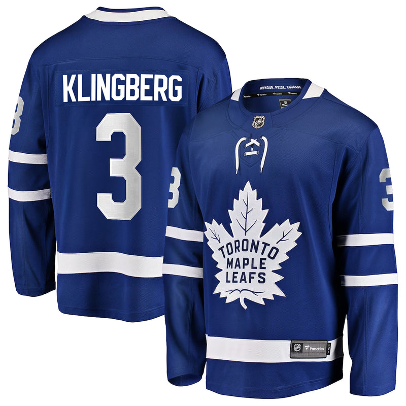 Chargez l&#39;image dans la visionneuse de la galerie, John Klingberg Toronto Maple Leafs NHL Fanatics Breakaway Maillot Domicile
