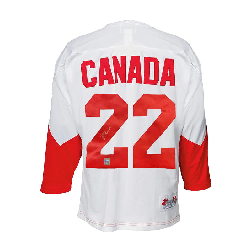 Load image into Gallery viewer, J.P. Parise Signed Team Canada 1972 Summit Series Away White Jersey
