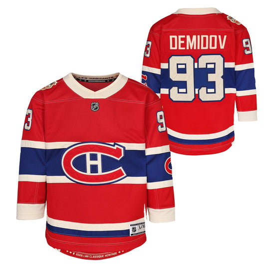 Youth Ivan Demidov Montreal Canadiens NHL 2026 Heritage Classic Jersey