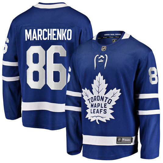 Kirill Marchenko Toronto Maple Leafs NHL Fanatics Breakaway Home Jersey