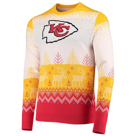 Chandail laid en tricot à gros logo NFL des Chiefs de Kansas City