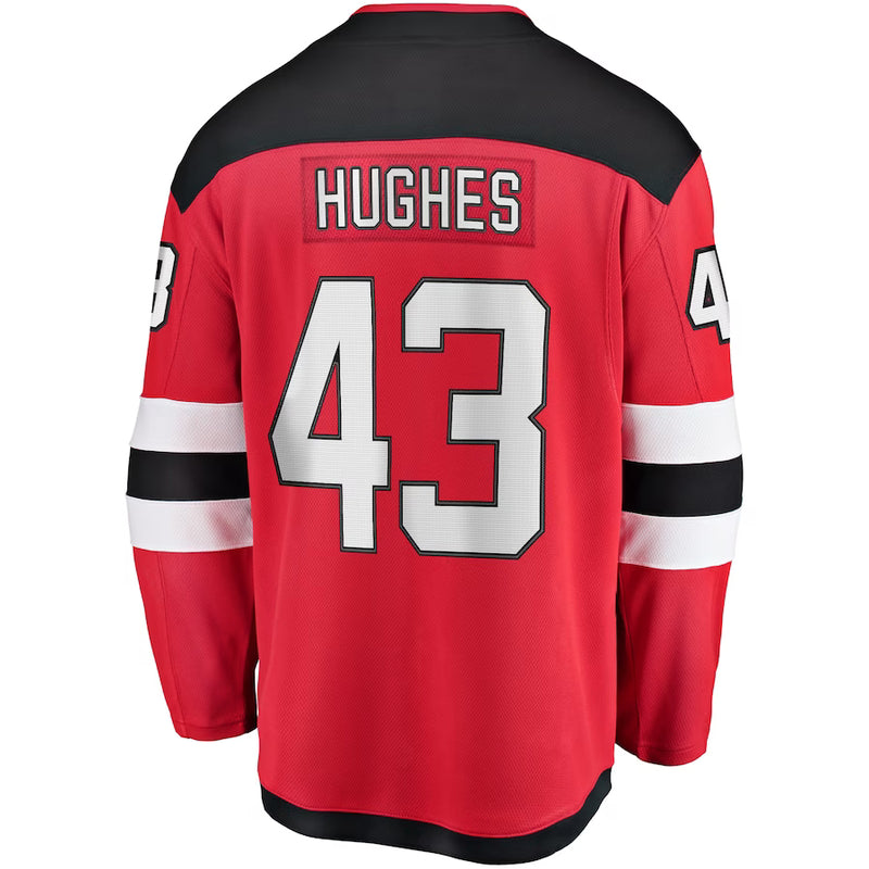 Chargez l&#39;image dans la visionneuse de la galerie, Luke Hughes New Jersey Devils NHL Fanatics Breakaway Home Jersey
