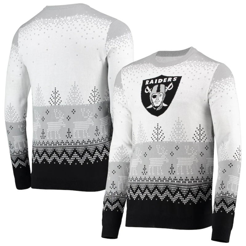 Chargez l&#39;image dans la visionneuse de la galerie, Las Vegas Raiders NFL Big Logo Knit Ugly Pull Pull
