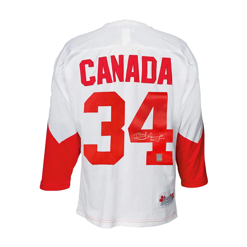 Chargez l&#39;image dans la visionneuse de la galerie, Marcel Dionne Signed Team Canada 1972 Summit Series Away White Jersey
