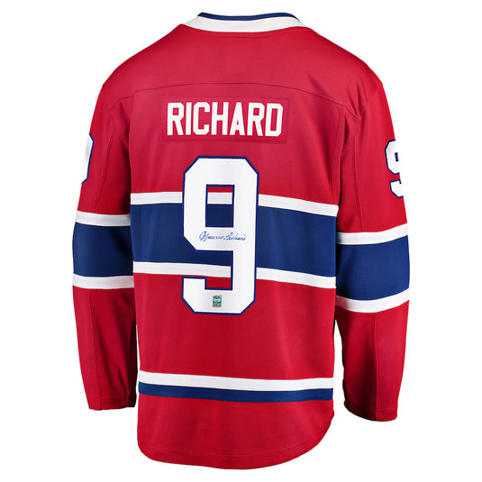 Maurice Richard Signed Montreal Canadiens Fanatics Breakaway Home Red Jersey