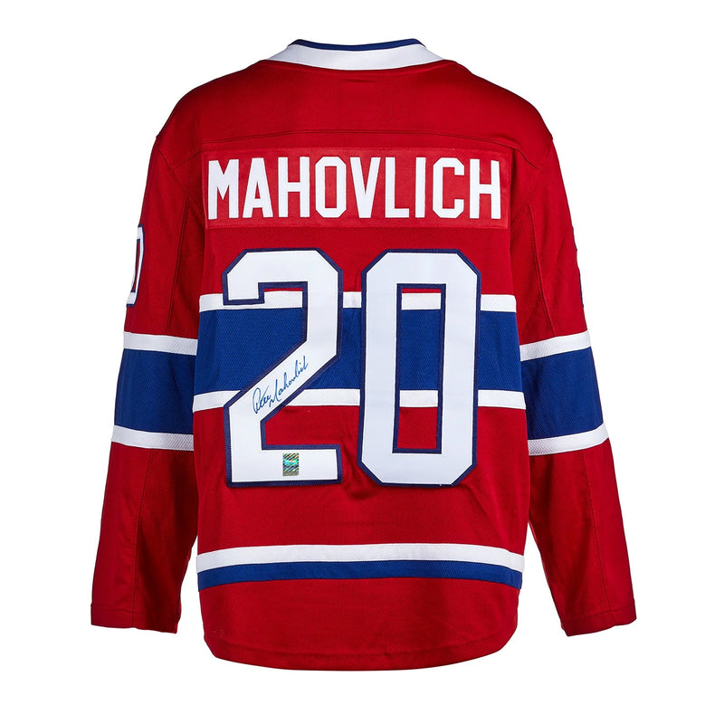 Chargez l&#39;image dans la visionneuse de la galerie, Peter Mahovlich Signed Montreal Canadiens Fanatics Breakaway Home Red Jersey
