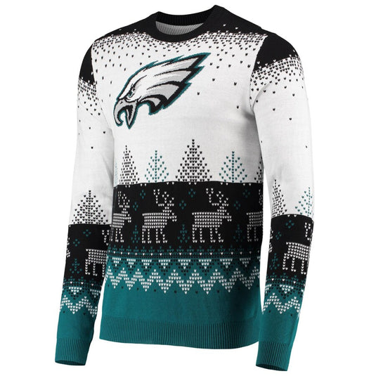 Pull moche en tricot avec gros logo NFL des Eagles de Philadelphie