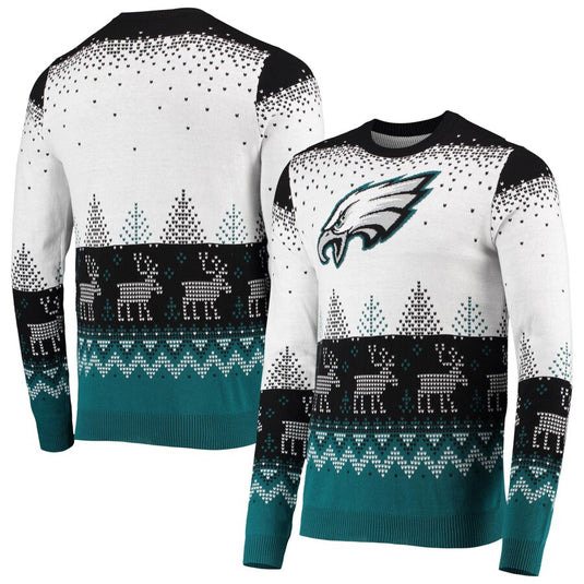 Pull moche en tricot avec gros logo NFL des Eagles de Philadelphie