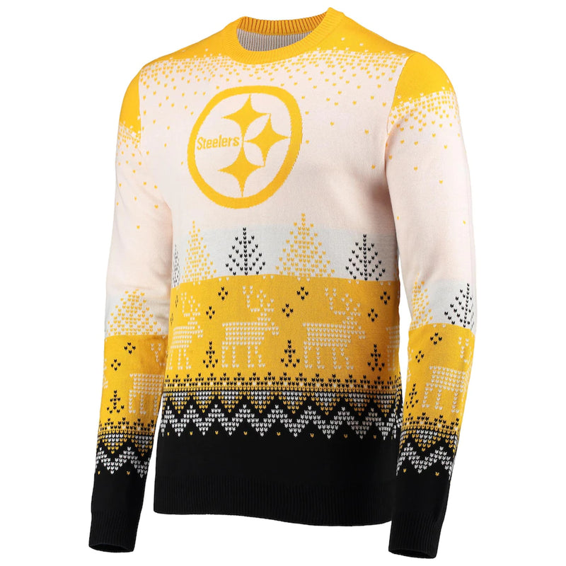 Load image into Gallery viewer, Pittsburgh Steelers NFL Big Logo Knit Ugly Pullover Sweater
