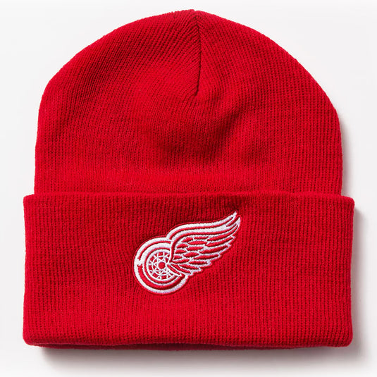Bonnet en tricot à revers de base NHL des Red Wings de Détroit