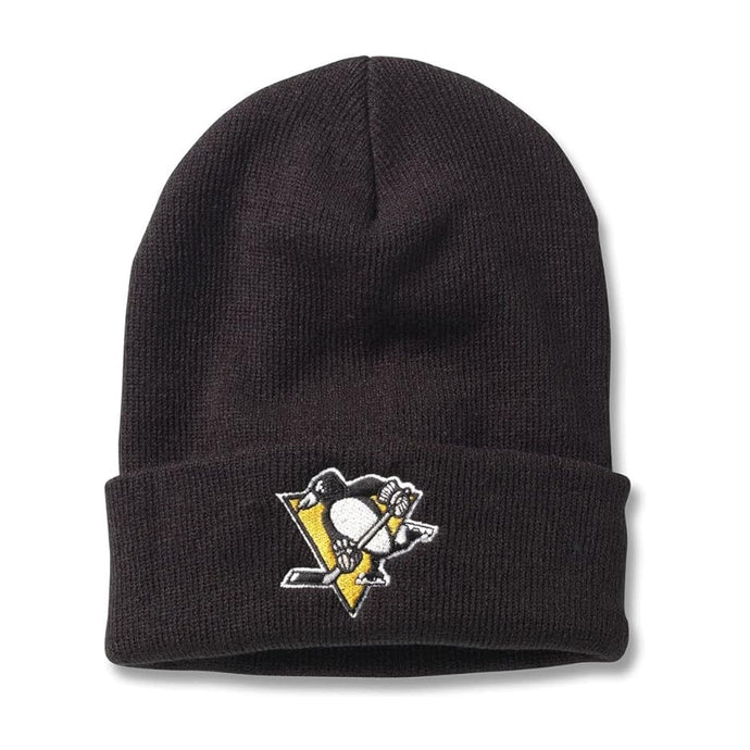 Bonnet en tricot à revers de base LNH des Penguins de Pittsburgh