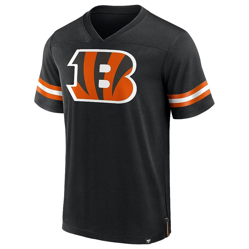 Load image into Gallery viewer, Cincinnati Bengals NFL Hashmark V-Neck Short Sleeve Jersey
