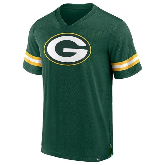 Green Bay Packers NFL Hashmark V-Neck Short Sleeve Jersey