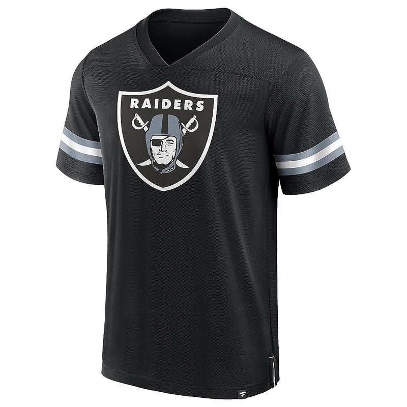 Load image into Gallery viewer, Las Vegas Raiders NFL Hashmark V-Neck Short Sleeve Jersey
