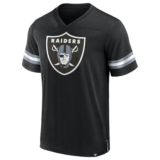 Las Vegas Raiders NFL Hashmark V-Neck Short Sleeve Jersey