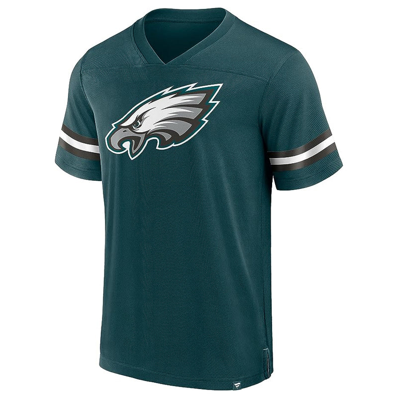 Load image into Gallery viewer, Philadelphia Eagles NFL Hashmark V-Neck Short Sleeve Jersey
